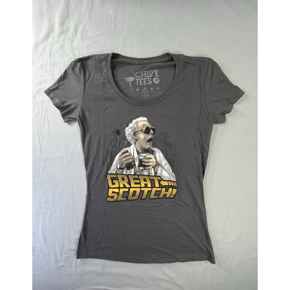 Chive Tees‎ Doc Brown Great Scotch Fitted Women's Medium Back To The Future
